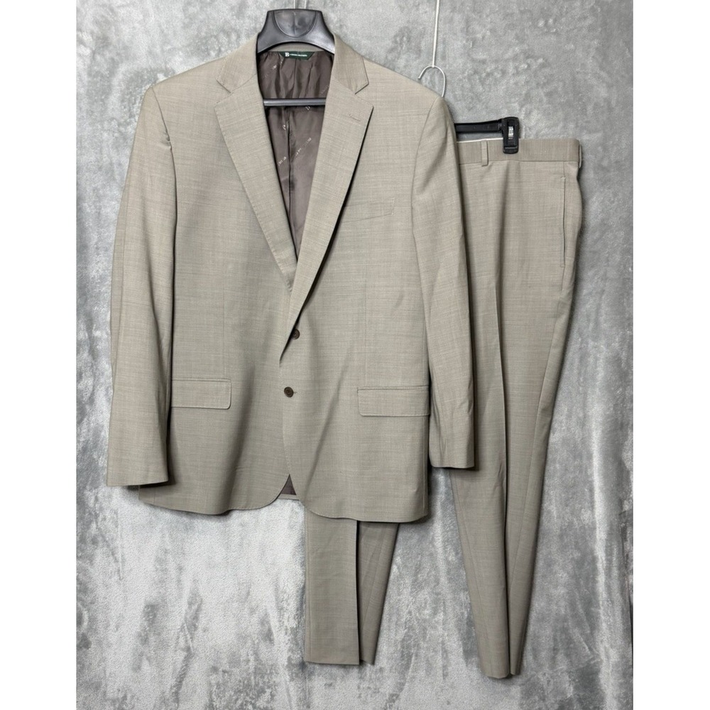 B by‎ BROOKS BROTHERS Tan Beige 48L 38X30 Blazer Pants Classic